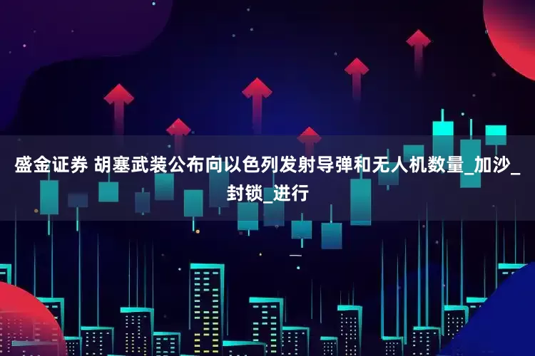 盛金证券 胡塞武装公布向以色列发射导弹和无人机数量_加沙_封锁_进行